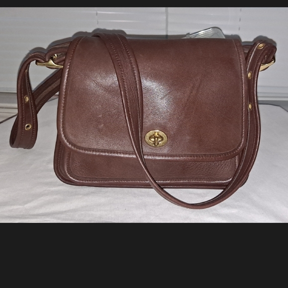 Coach Handbags - Coach Rambler Brown Leather Shoulder Handbag 9061